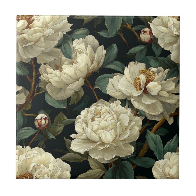 Peônias Quic Azulejos Cerâmicos Para Pavimento Int (Frente)