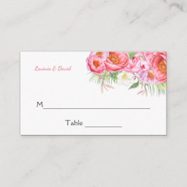 Pêonias Rosa Aquarela Florestas Colocam Cartões