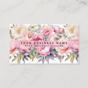 Peonies Flowers Cartões de visitas