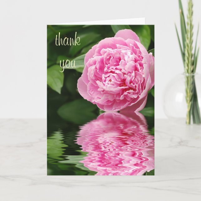 Peony Cartões de agradecimentos (Frente)