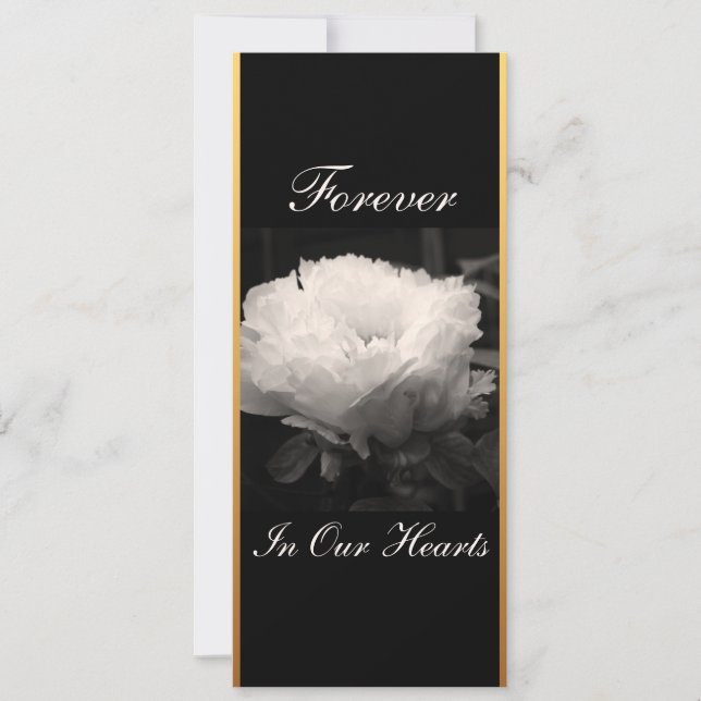 Peony Floral Fotografia 3 Anúncio Funeral (Frente)