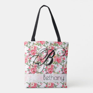 Peony Rosa Floral Tote Bag
