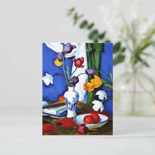 Peploe - Tulipas e Frutas, Cartão Postal (Em pé/Frente)