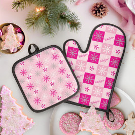 Peppermintas Rosa E Silver Flocos De Neve Adicione