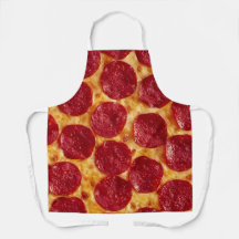 Pepperoni Pizza All-Over Impressão Apron, Média