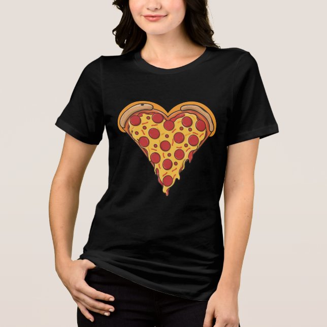 Pepperoni Pizza em forma de coração Design (Frente)