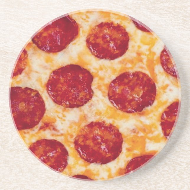 Pepperoni Pizza Hot e Yummy! Porta copos (Frente)