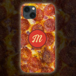 Pepperoni Pizza Monogramada Engraçada Presente<br><div class="desc">Uma deliciosa foto de pizza de pepperoni é a estrela deste design. Esta foi uma pizza que fiz, fotografei, e comi. Para torná-lo ainda mais personalizado, há um monograma inicial de solteiro num círculo vermelho, destinado a parecer um pepperoni! Não se esqueça de editar o monograma! Um presente de excelente...</div>