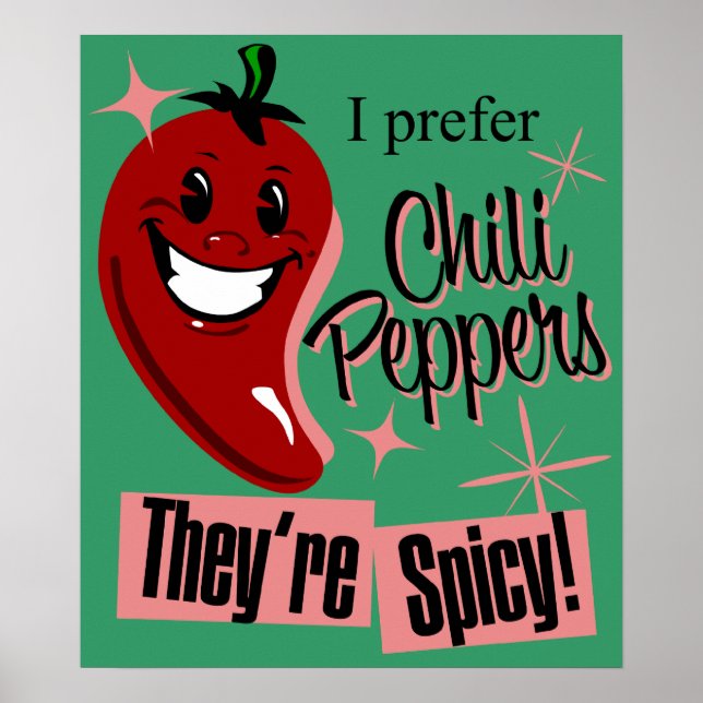 Peppers Chili $24,95 Art Poster (Frente)