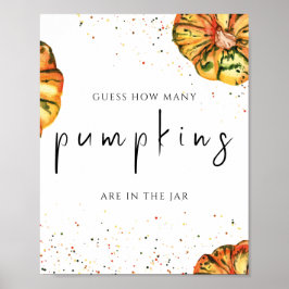 Pequena abóbora adivinha quantas abóboras poster