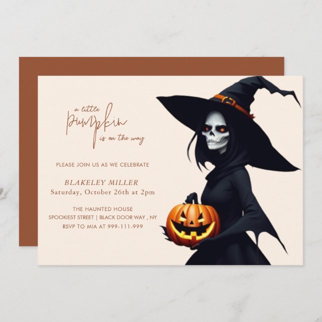 Pequena Abóbora no caminho do Convite para Chás de (Frente/Verso)