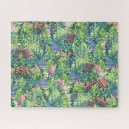 Pequena Aldeia Francesa - Quebra-cabeça de serra