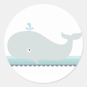 Pequena Baleia {Teal} Adesivos