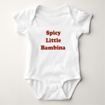 Pequena Bambina Engraçada Camiseta Italiana Bebê