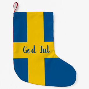 Pequena Bandeira sueco de julho do deus da meia do Natal