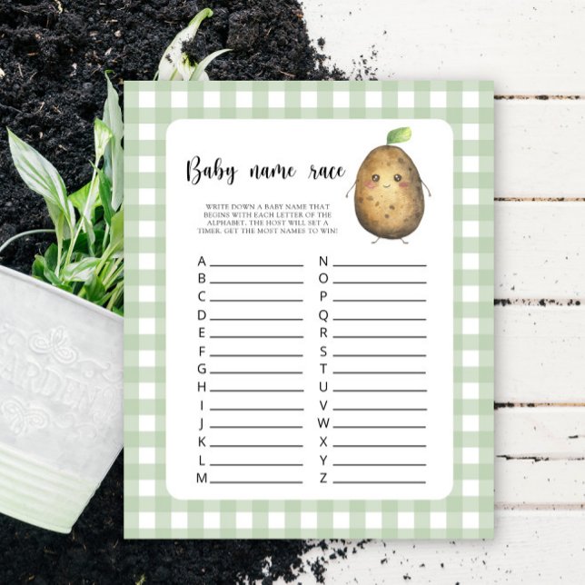 Pequena batata - Jogo de corrida do nome do bebê (Criador carregado)