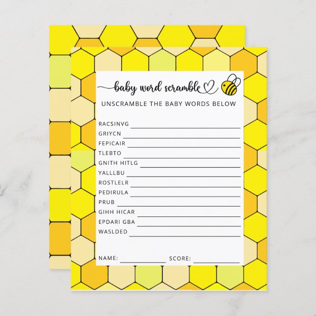 Pequena Bebê Escramble (Frente/Verso)