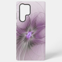 Pequena Bela Cinza Mauve Moderna Flor de Arte Frac