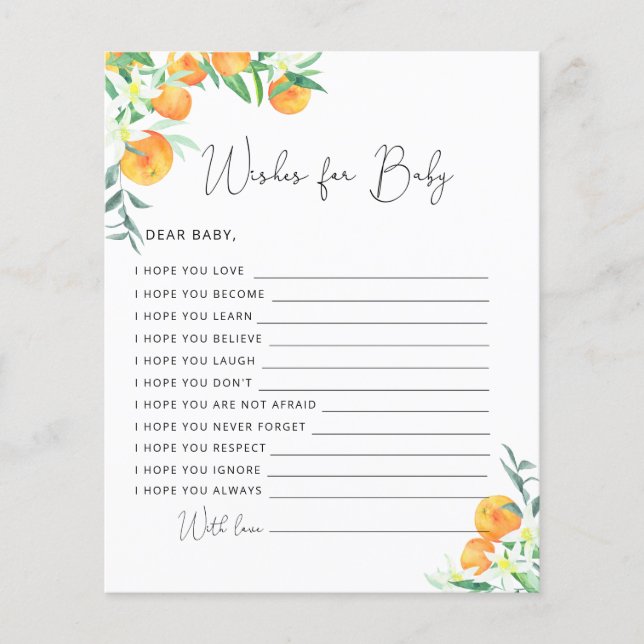 Pequena beleza Desejos para bebê (Frente)