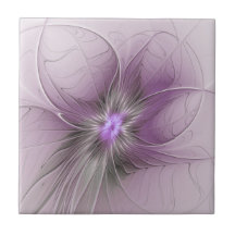 Pequena Beleza Moderno Cinza Mauve Arte Fractal Fl