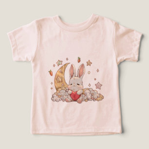 Pequena camiseta bonita para menina infantil