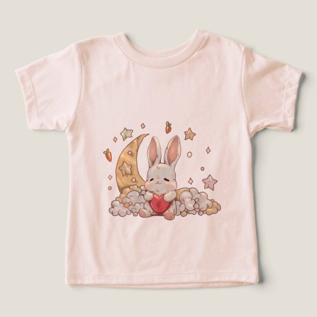Pequena camiseta bonita para menina infantil (Design frontal)