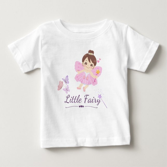 Pequena camiseta de bebê de fada (Frente)