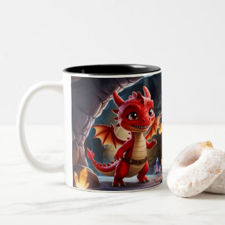 Pequena Caneca De Dragão Com Escala Vermelha - Dri