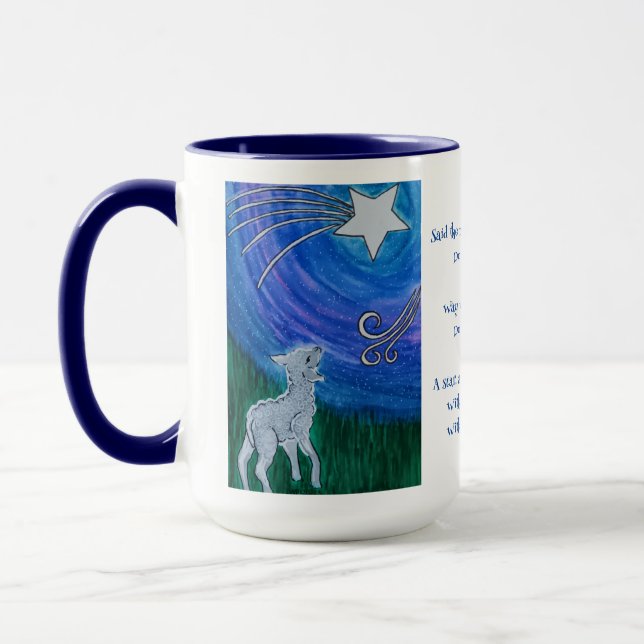 Pequena caneca de Natal do Lamb (Esquerda)