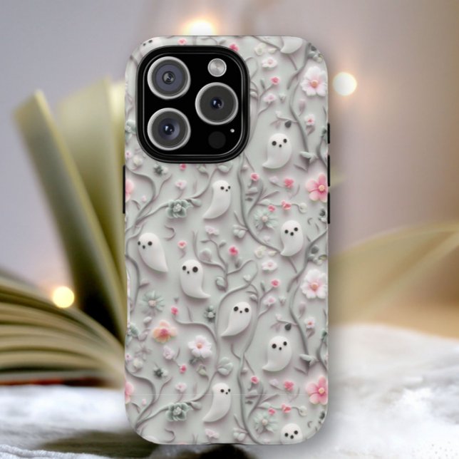Pequena Capa de telefone 3D Floral Fantasma (Criador carregado)