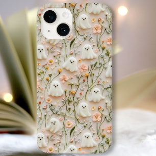 Pequena Capa de telefone 3D Floral Fantasma