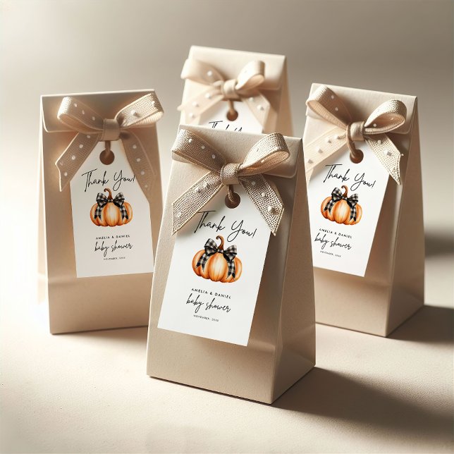 Pequena Chá de fraldas de Abóbora Etiqueta (Criador carregado)