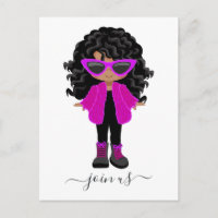 Pequena Convite de festas de Moda Negra