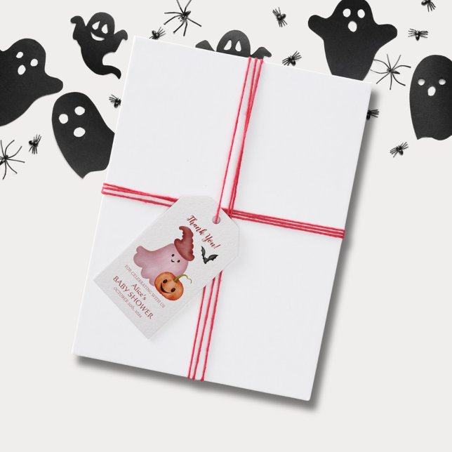 Pequena etiqueta de Chá de fraldas de Boo Pumpkin  (Criador carregado)