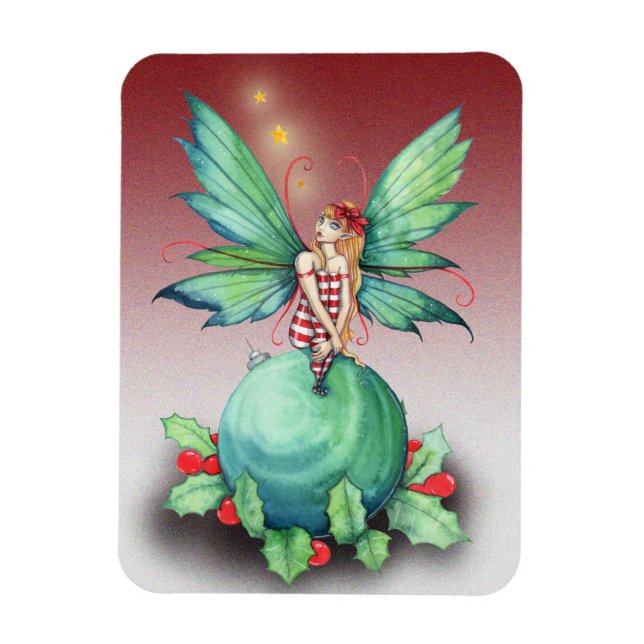 Pequena Fada de Natal Ímã (Vertical)