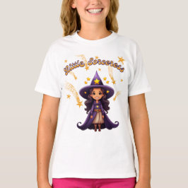 Pequena Feiticeira – Camiseta de Halloween para Cr