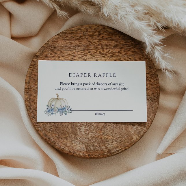 Pequena Fralda Azul de Abóbora Cartão de Inserção  (Criador carregado)