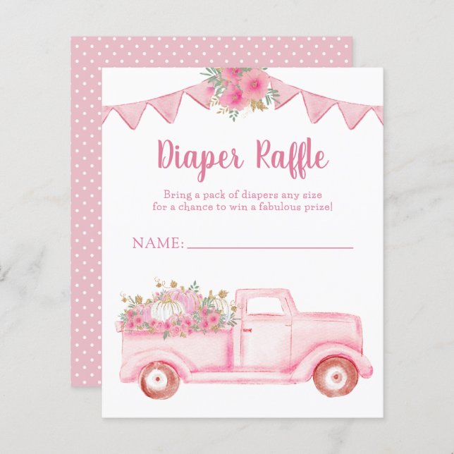 Pequena Fralda de Abóbora-Pumpkin Raffle (Frente/Verso)