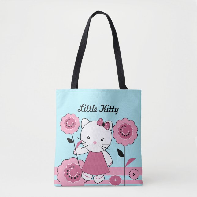 Pequena Gatinho Tote Bag (Frente)