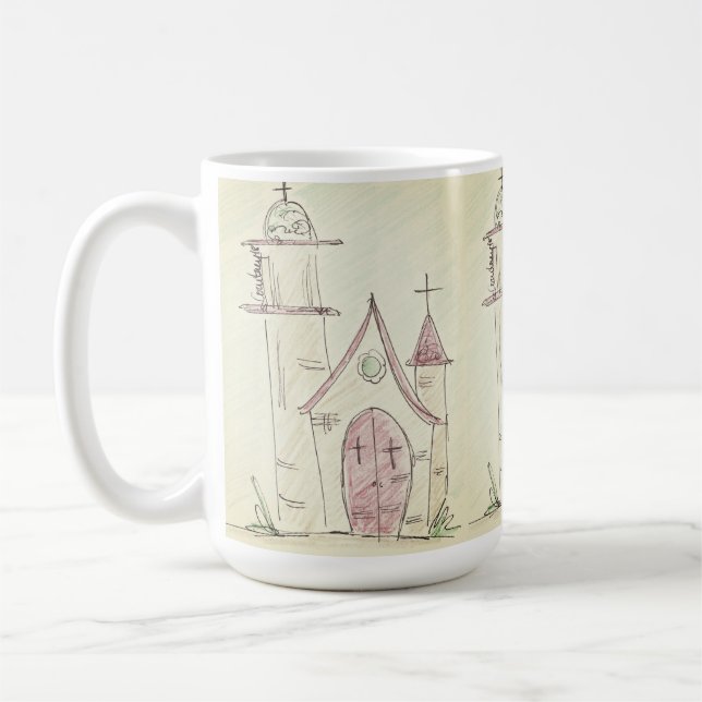 Pequena igreja - caneca de café (Esquerda)