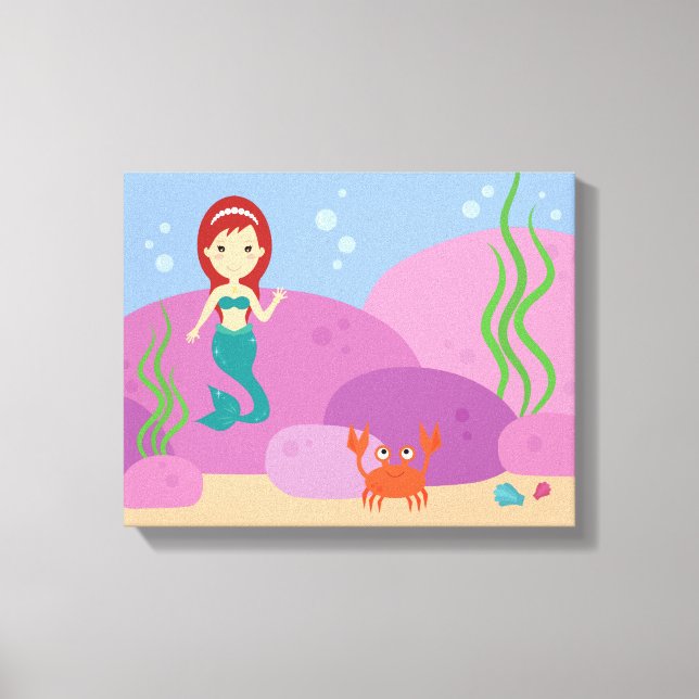 Pequena impressão de camvas de quarto de criança d (Frente)