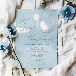 Pequena Lâmpada Com Convite Para Chá de fraldas De