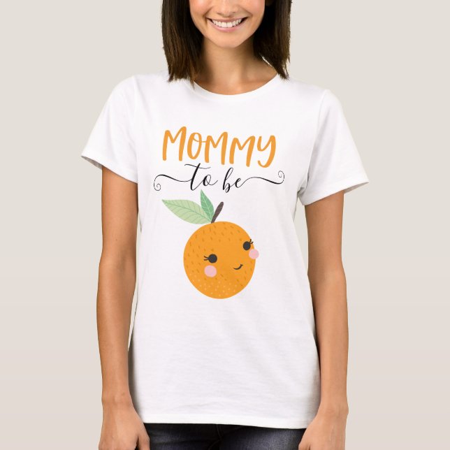 Pequena Mamãe De Laranja De Citrus Para Ser Camisa (Frente)