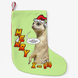 Pequena Meia customizável de Meerkat do Natal