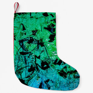 Pequena Meia de Natal abstrata verde, Doce eco verde