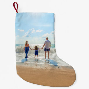 Pequena Meia de Natal com Foto da Família