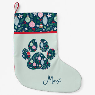 Pequena Meia de Natal com Nome Personalizado e Impressão d