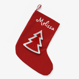 Pequena Meia de Natal de Árvore Vermelha