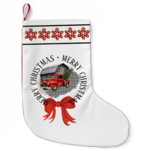 Meia de Natal de Caminhonete Vermelha