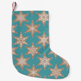 Pequena Meia de Natal Estrelas de Pão de Mel (Verde)